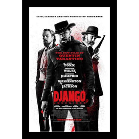 Django Unchained Movie Poster (Black Frame)