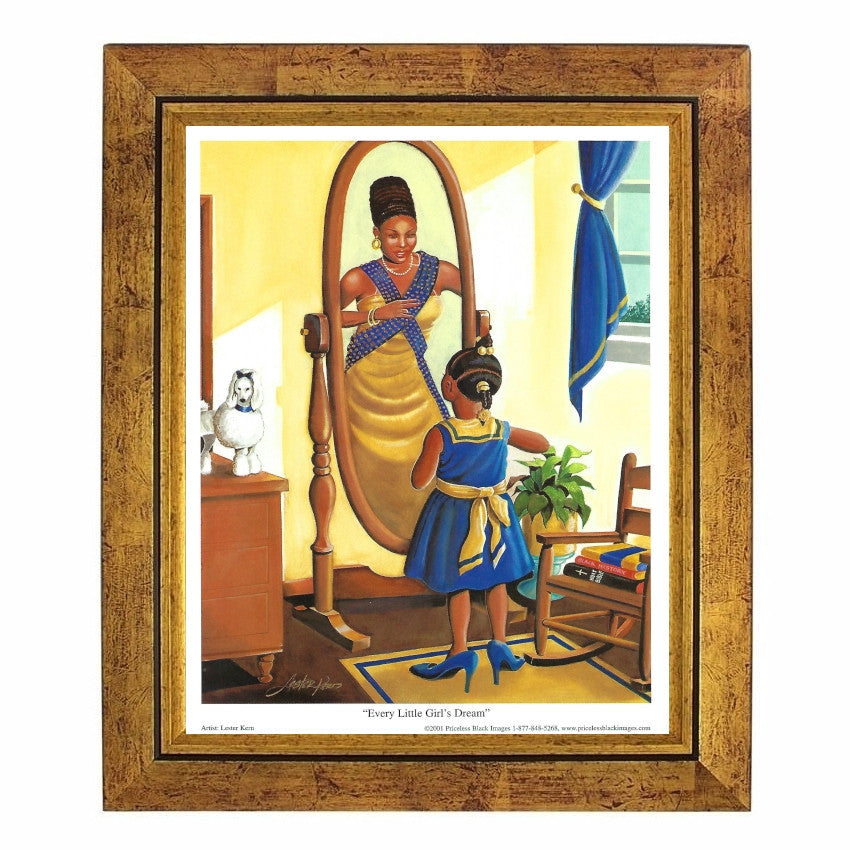 3 of 4: Every Little Girl Dreams Sigma Gamma Rho by Lester Kern (Gold Frame)