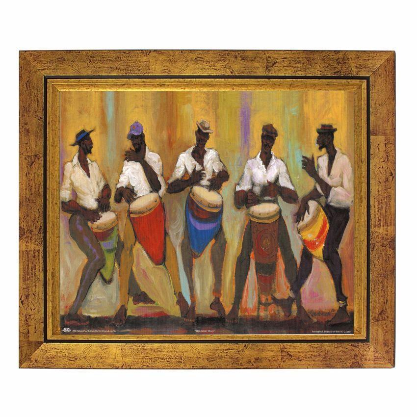 Drummer Beat by Roederick Vines (Gold Frame)