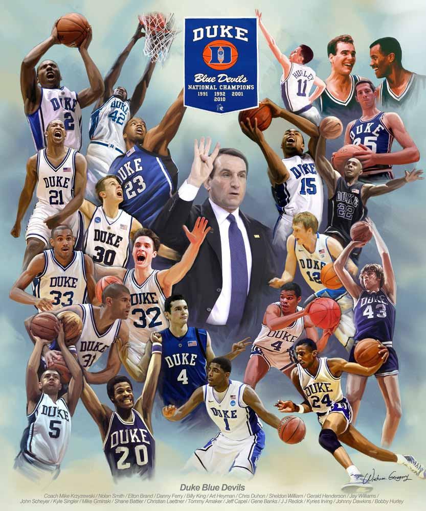 Duke Blue Devils by Wishum Gregory – The Black Art Depot