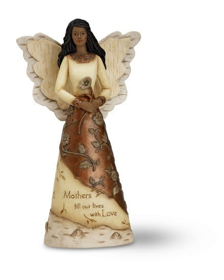 African American Mother Angel Figurine: Elements Collection by Pavilion Gifts