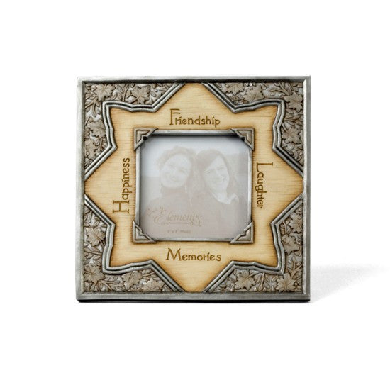 Friendship Photo Frame-Frame-Pavilion Gifts-6.5x6.5 inches-Resin-The Black Art Depot