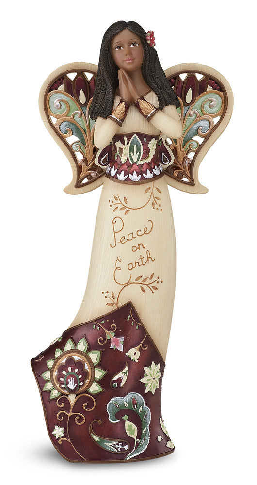African American Peace on Earth Figurine: Perfect Paisley Collection by Pavilion Gifts