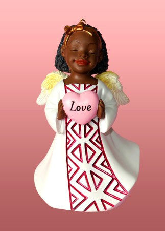 Love (White): African American Christmas Ornament