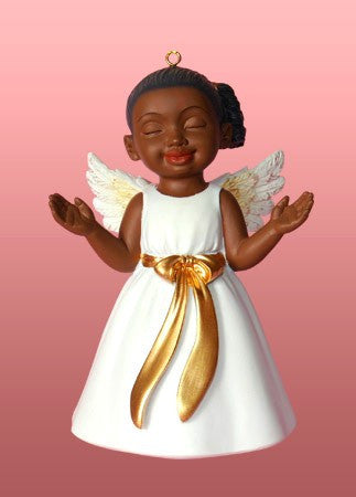 Worship (White): African American Christmas Ornament