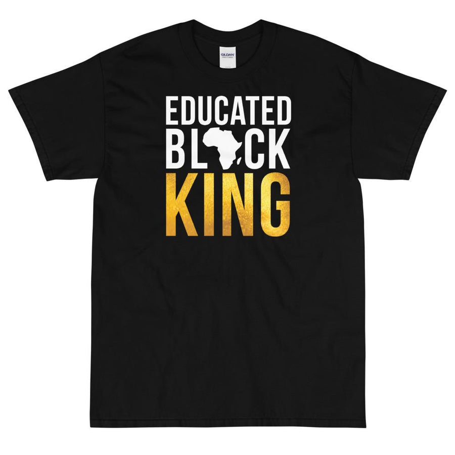 Educated Black King Short Sleeve Unisex T-Shirt-T-Shirt-RBG Forever-Small-Black-The Black Art Depot