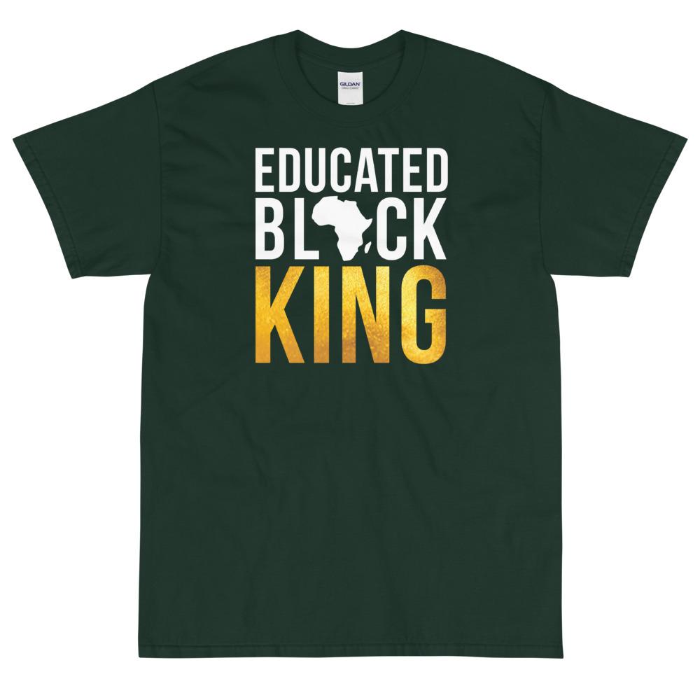 Educated Black King Short Sleeve Unisex T-Shirt-T-Shirt-RBG Forever-Small-Forest-The Black Art Depot