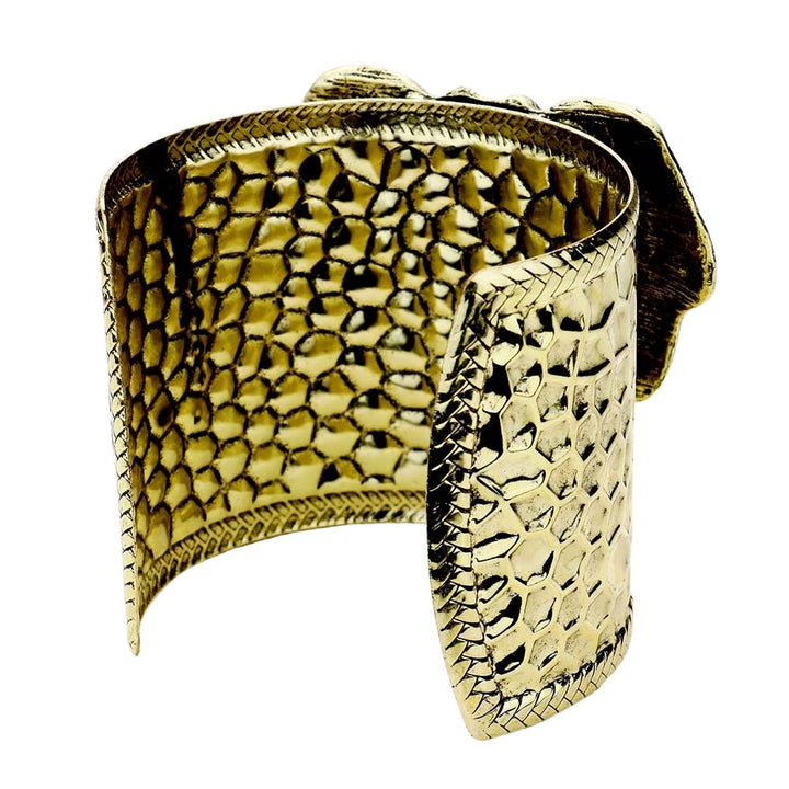 Elephant Strength Cuff Bracelet by Elephant Boutique (Gold Tone)