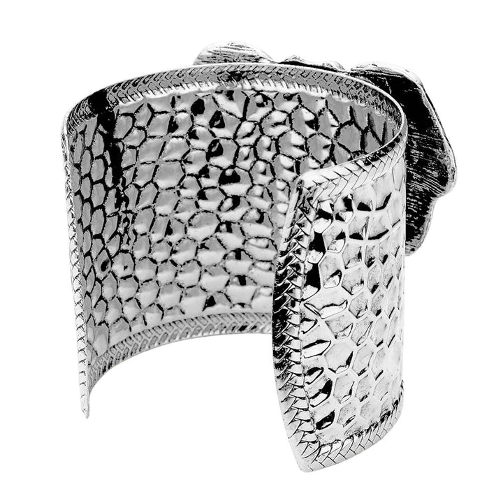 Elephant Strength Cuff Bracelet by Elephant Boutique (Silver Tone)