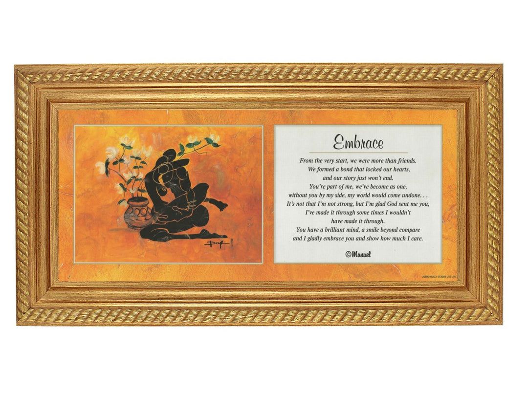 Embrace by Doyle and Shahidah (Gold Rope Frame)
