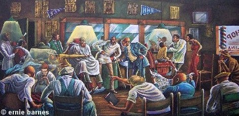 Palace Barber Shop by Ernie Barnes