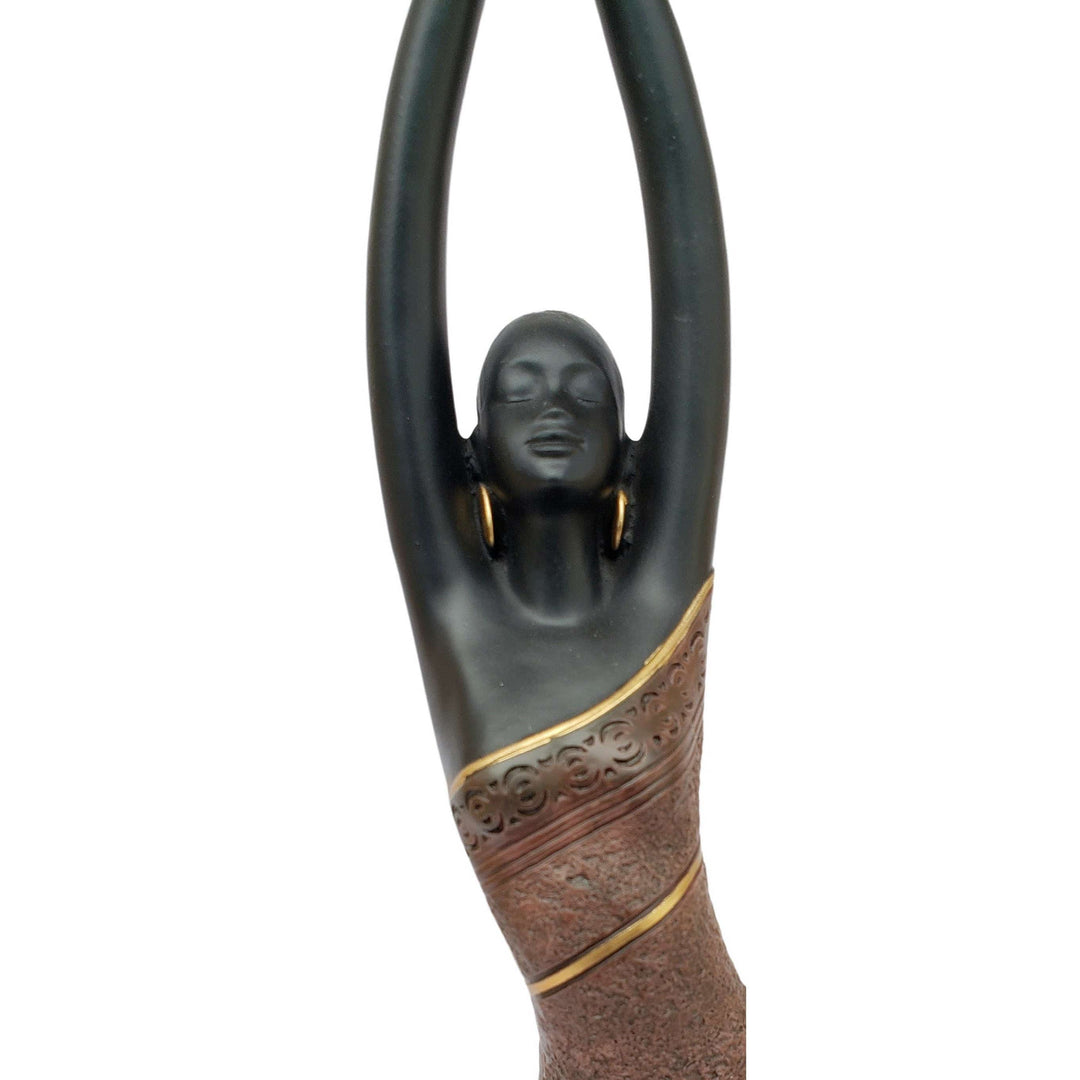 Woman Votive Candleholder II (Coffee): Essence of Africa Figurine