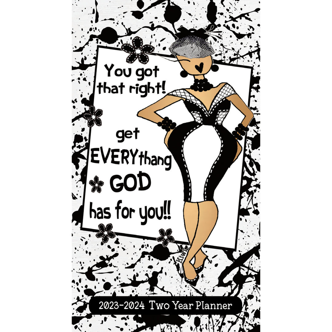 Get Everythang GOD Has Two Year Checkbook Planner (2023-2024)-Checkbook Planner-Kiwi McDowell-6.5x3.5 inches-2023-2024-The Black Art Depot