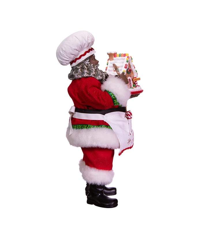 Gingerbread Chef Santa: African American Santa Claus Figurine (Fabriche Collection)