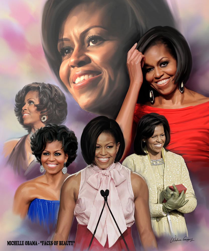 Faces of Beauty: Michelle Obama by Wishum Gregory
