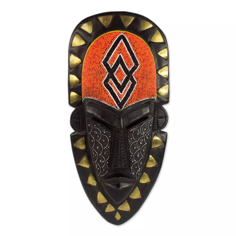 Authentic African Hand Made Fearless Warrior Mask by Awudu Saaed