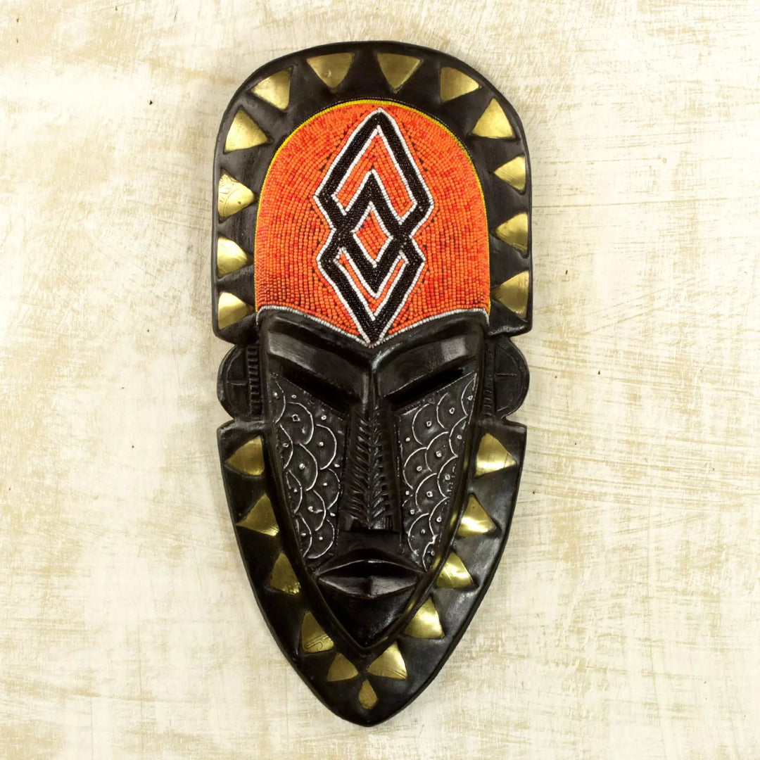 Authentic African Hand Made Fearless Warrior Mask by Awudu Saaed