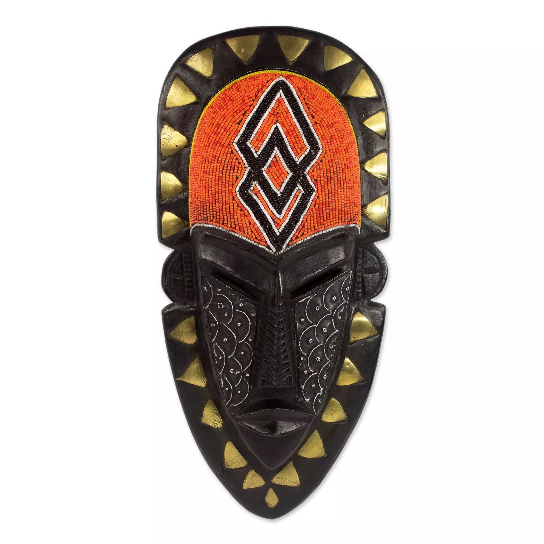 1 of 3: Authentic African Hand Made Fearless Warrior Mask by Awudu Saaed