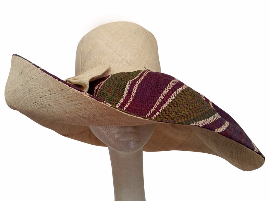 Sade: Hand Woven Madagascar Big Brim Raffia Sun Hat
