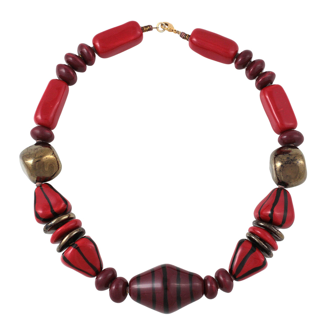 Firefly: Kenyan Hand Made Ceramic Bead Necklace