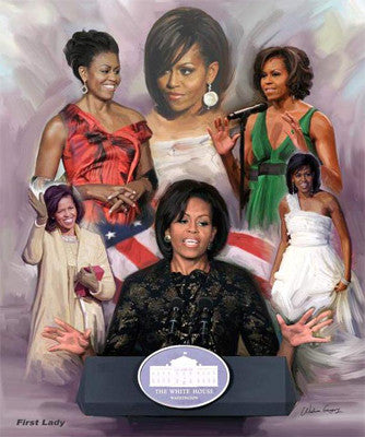 1 of 2: The First Lady (Michelle Obama) by Wishum Gregory