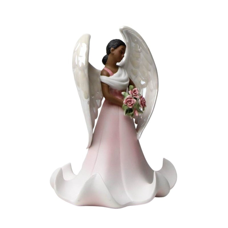Flowers for You: African American Angel Figurine