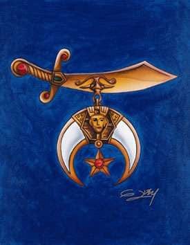 Mason Sword-Art-Fred Mathews-18x24 Inches-Unframed-The Black Art Depot