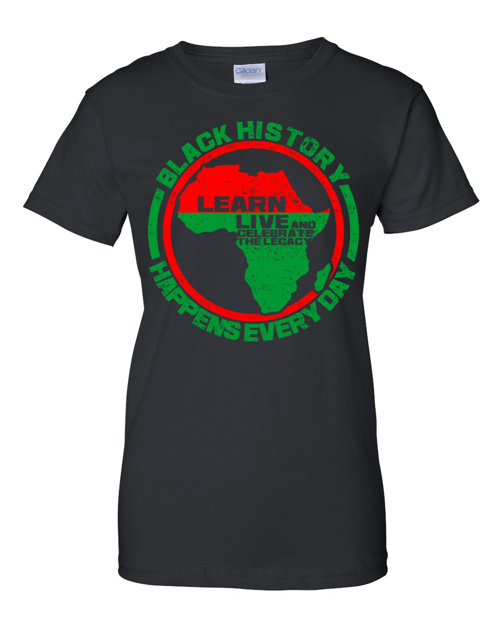 Black History Happens Everyday Women's T-Shirt by RBG Forever (Black)