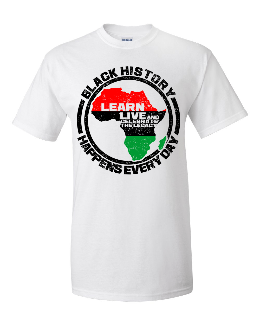 Black History Happens Everyday Short Sleeve Unisex T-Shirt-T-Shirt-RBG Forever-Small-White-The Black Art Depot