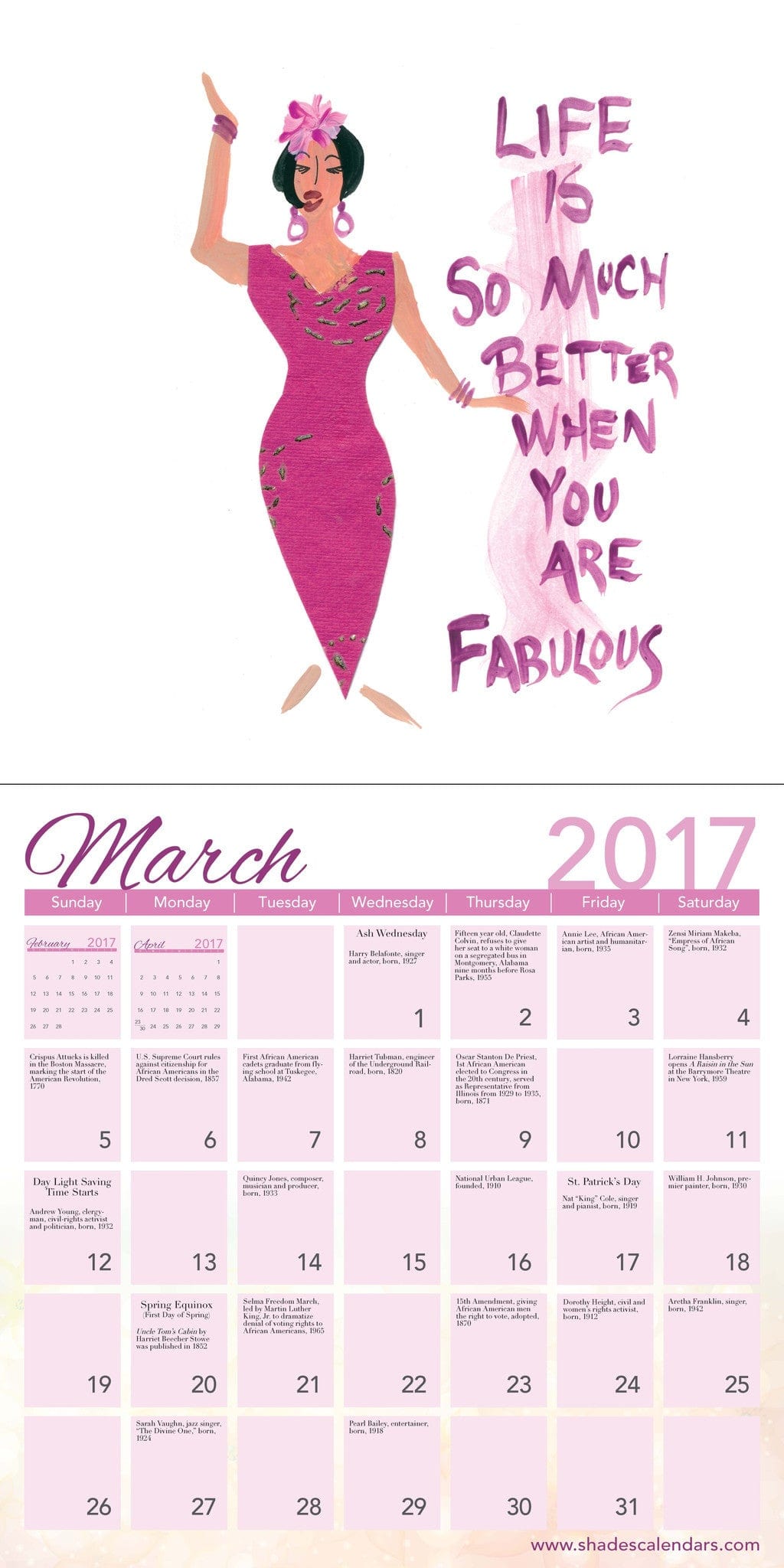 Girlfriends: Art of Cidne Wallace (2017 African American Calendar