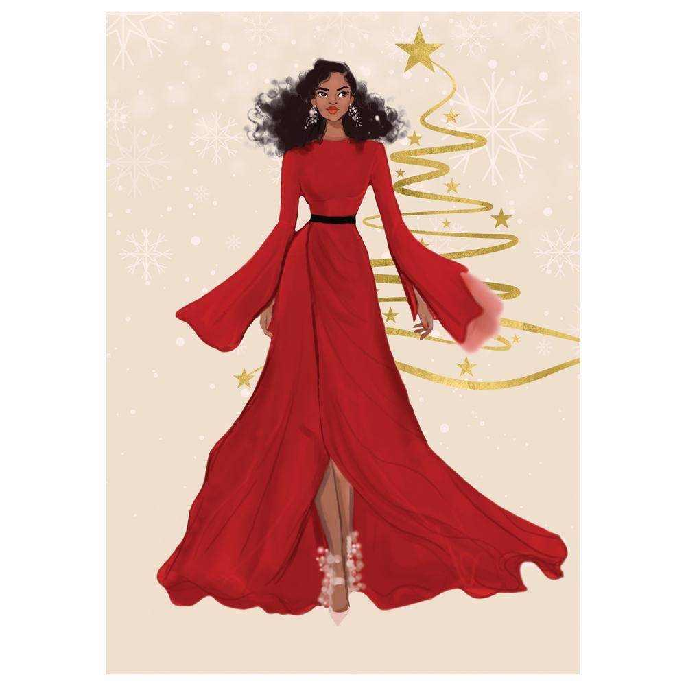 1 of 3: Glamorous by Nicholle Kobi: African American Christmas Card Box Set