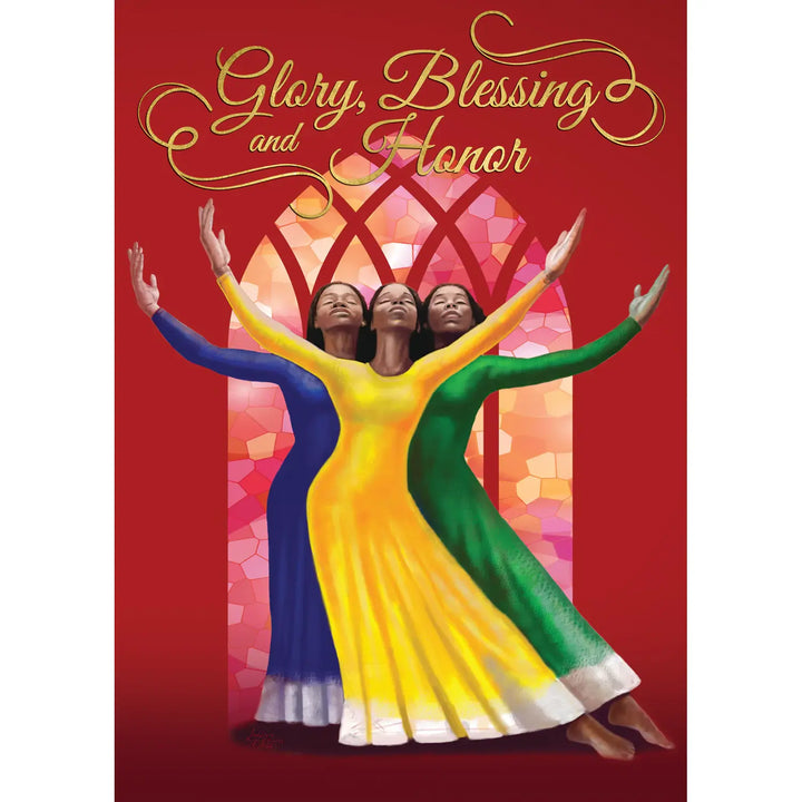 Glory, Blessing and Honor by Keith Conner: African American Christmas Card Box Set (Front)
