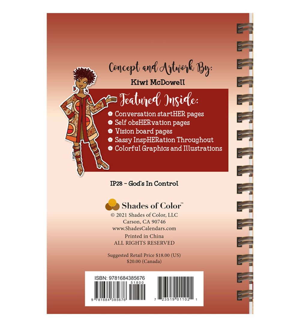 God's in Control by Kiwi McDowell: 2022 African American Weekly Planner (Back)