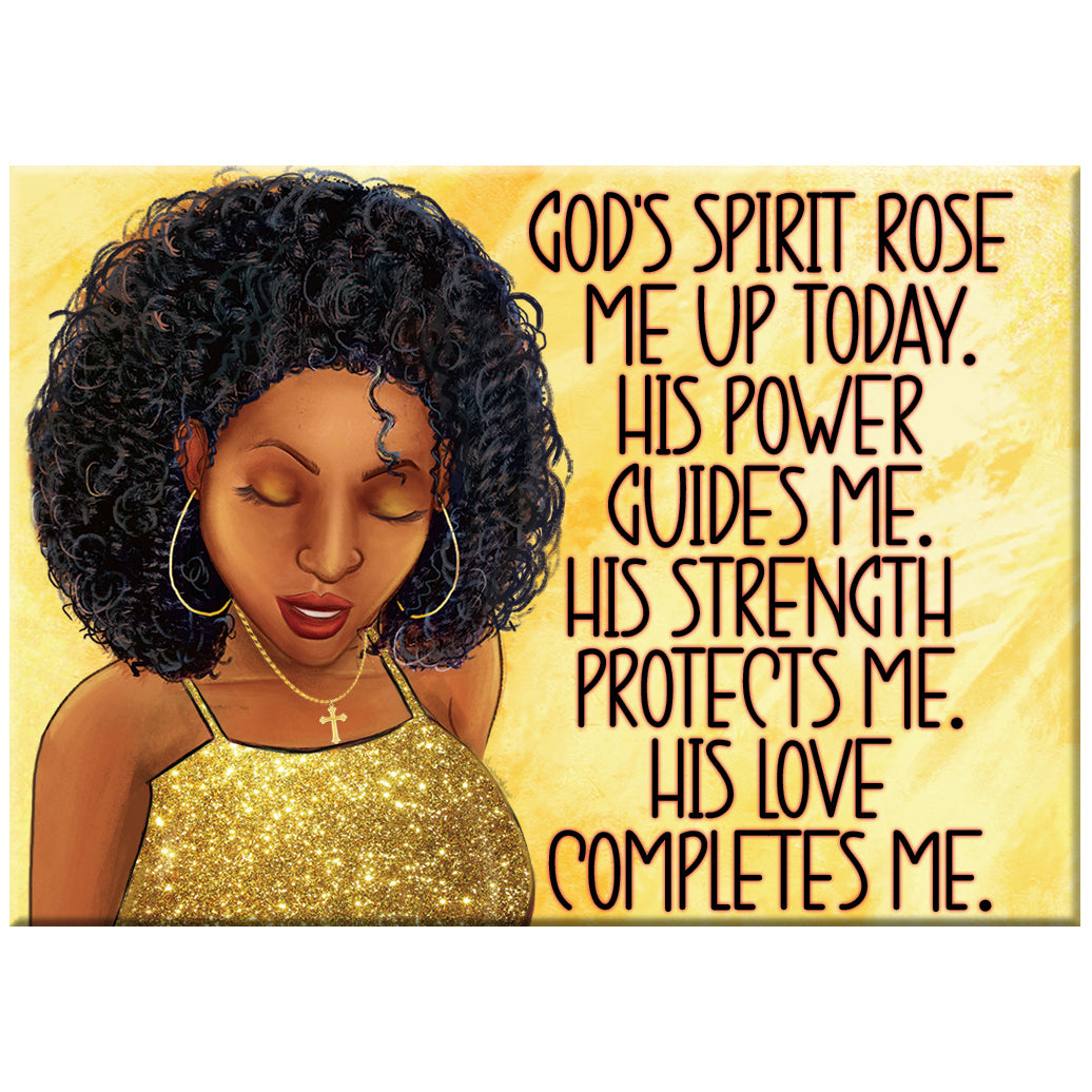 God's Spirit Decorative African American Magnet by Shades of Color