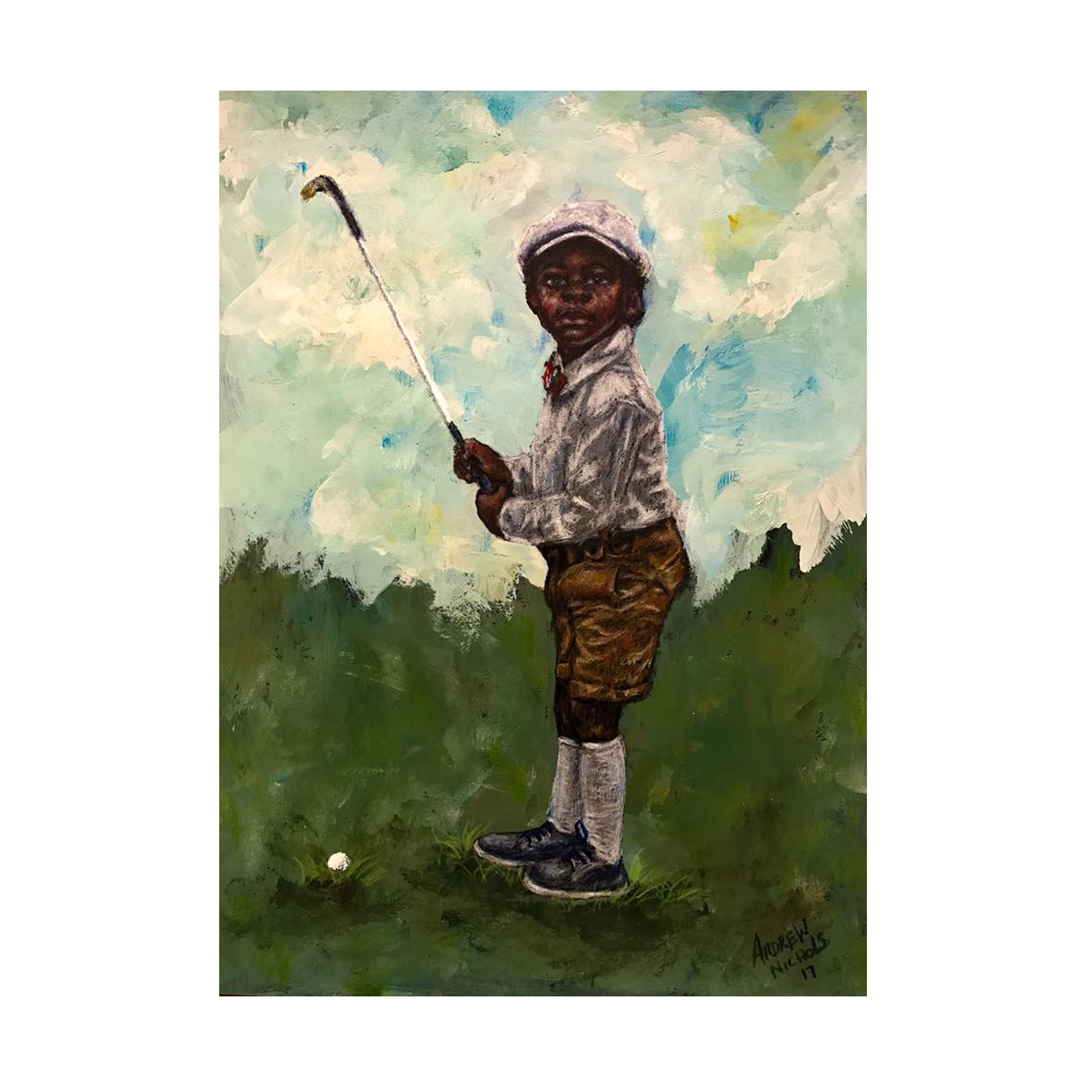 Lil' Golfer (Boy) by Andrew Nichols – The Black Art Depot
