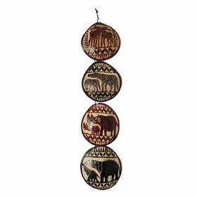 Authentic African Serengeti Gourd Slice Wall Hanging by Boutique Africa