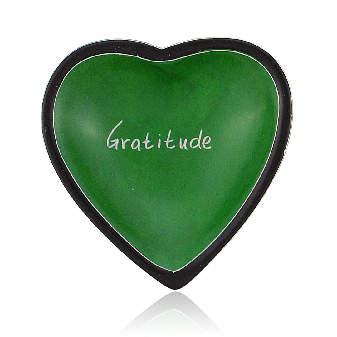 Gratitude Kenyan Heart Shaped Soapstone Dish by Venture Imports