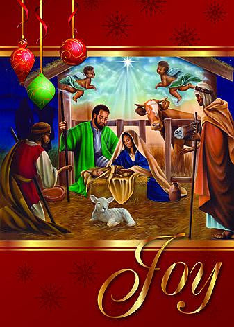 Nativity (Joy): African American Christmas Card