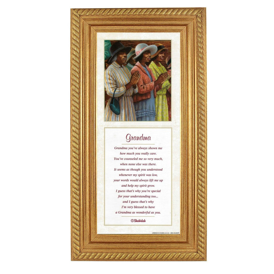 Grandma-Literary Art-Shahidah-20x8 inches-Gold Frame-The Black Art Depot