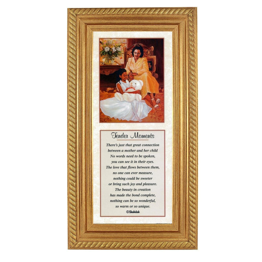 Tender Moments-Literary Art-Shahidah-20x8 inches-Gold Frame-The Black Art Depot