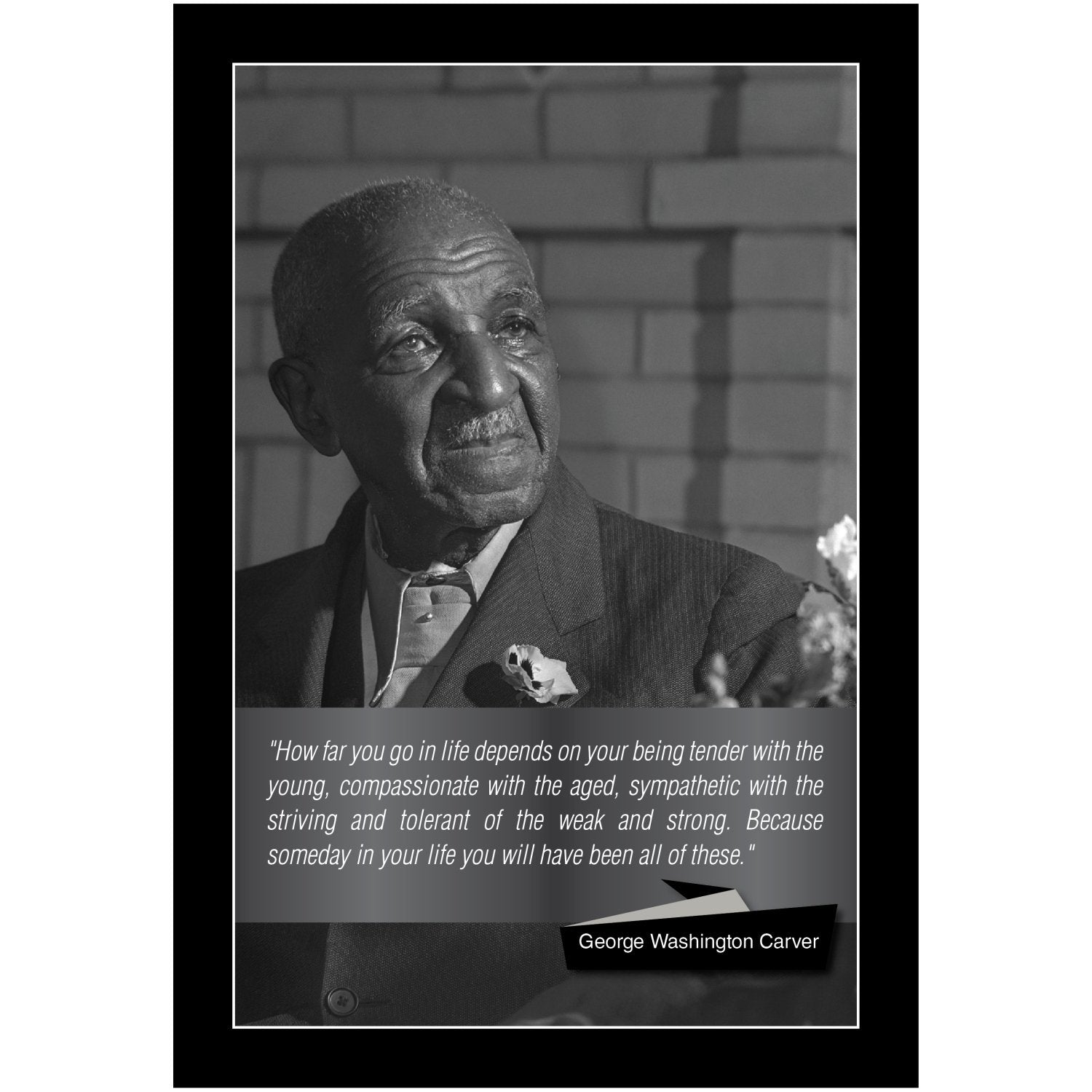 2 of 2: George Washington Carver: Compassion by Sankofa Designs (Black Frame)