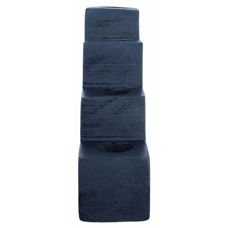 Gye Nyame Pyramid Authentic Hand Carved Kwanzaa Wood Kinara Set The