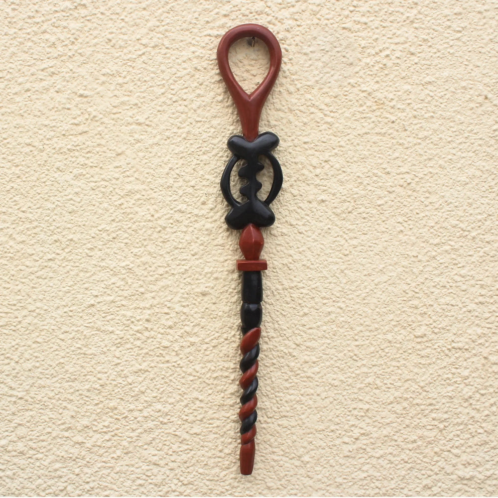 Gye Nyame Stride: Authentic African Walking Stick/Cane by Kwasi Asante