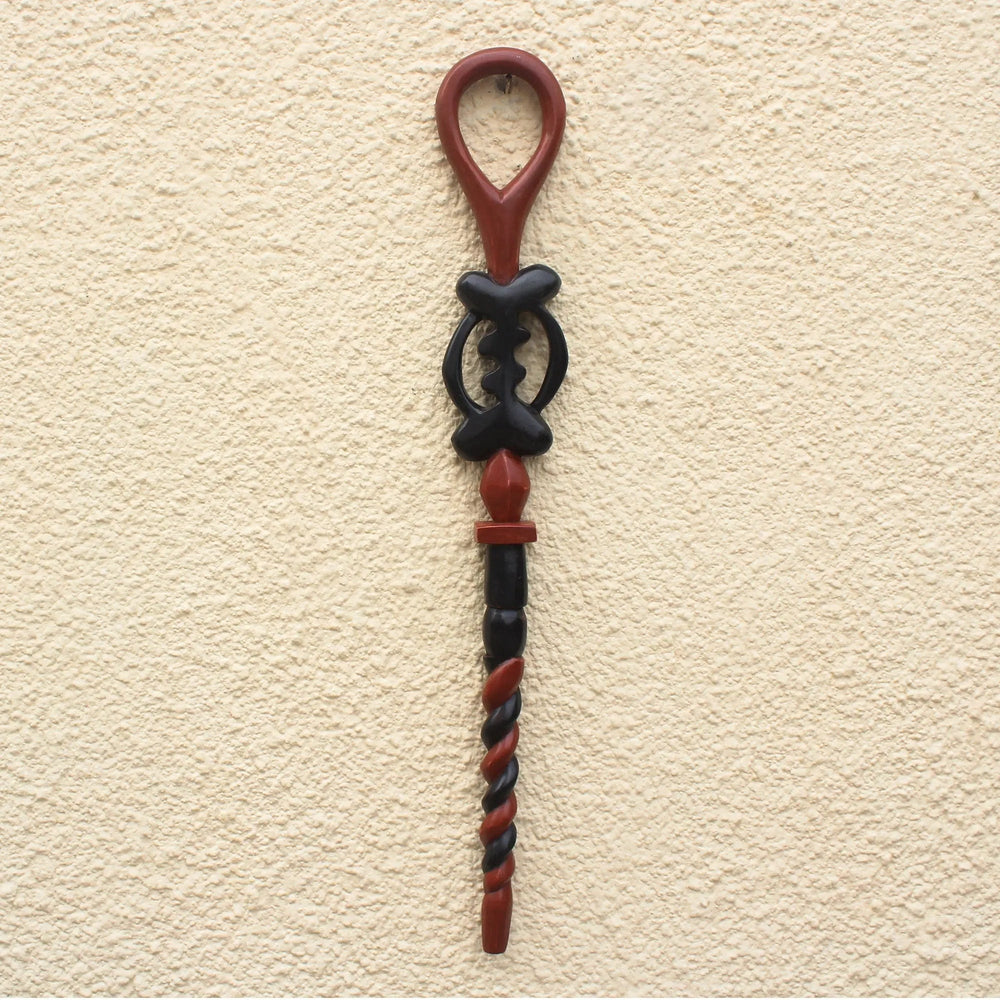 Gye Nyame Stride: Authentic African Walking Stick/Cane by Kwasi Asante