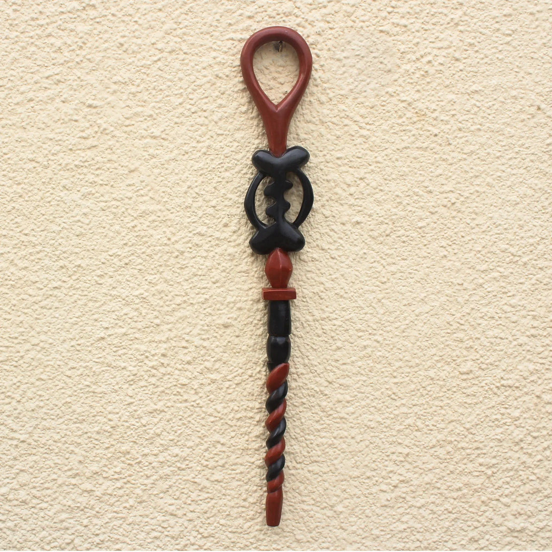 Gye Nyame Stride: Authentic African Walking Stick/Cane by Kwasi Asante