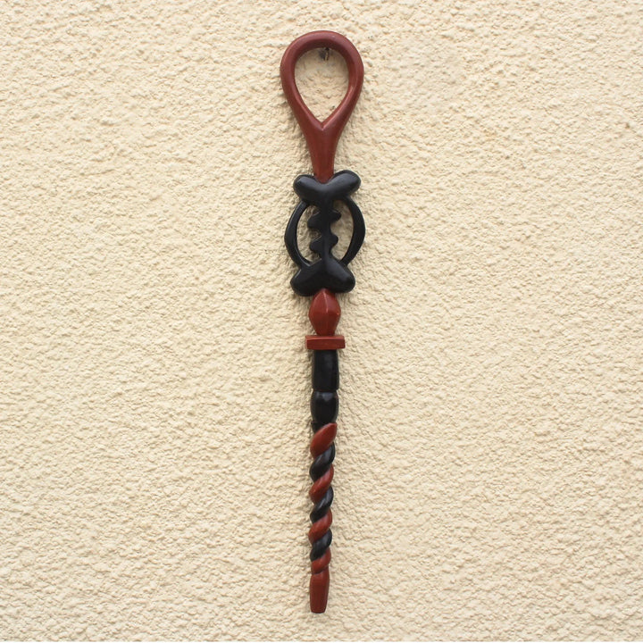 Gye Nyame Stride: Authentic African Walking Stick/Cane by Kwasi Asante