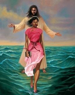 3 of 3: He Walks With Me (African-American Jesus) by Sterling Brown