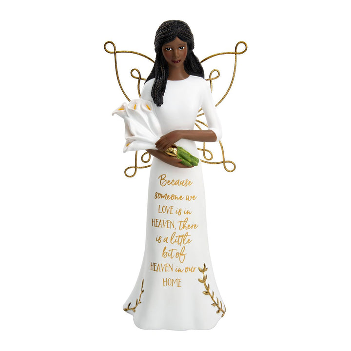Heaven in Our Home by Amylee Weeks: African American Angel Figurine (Front)