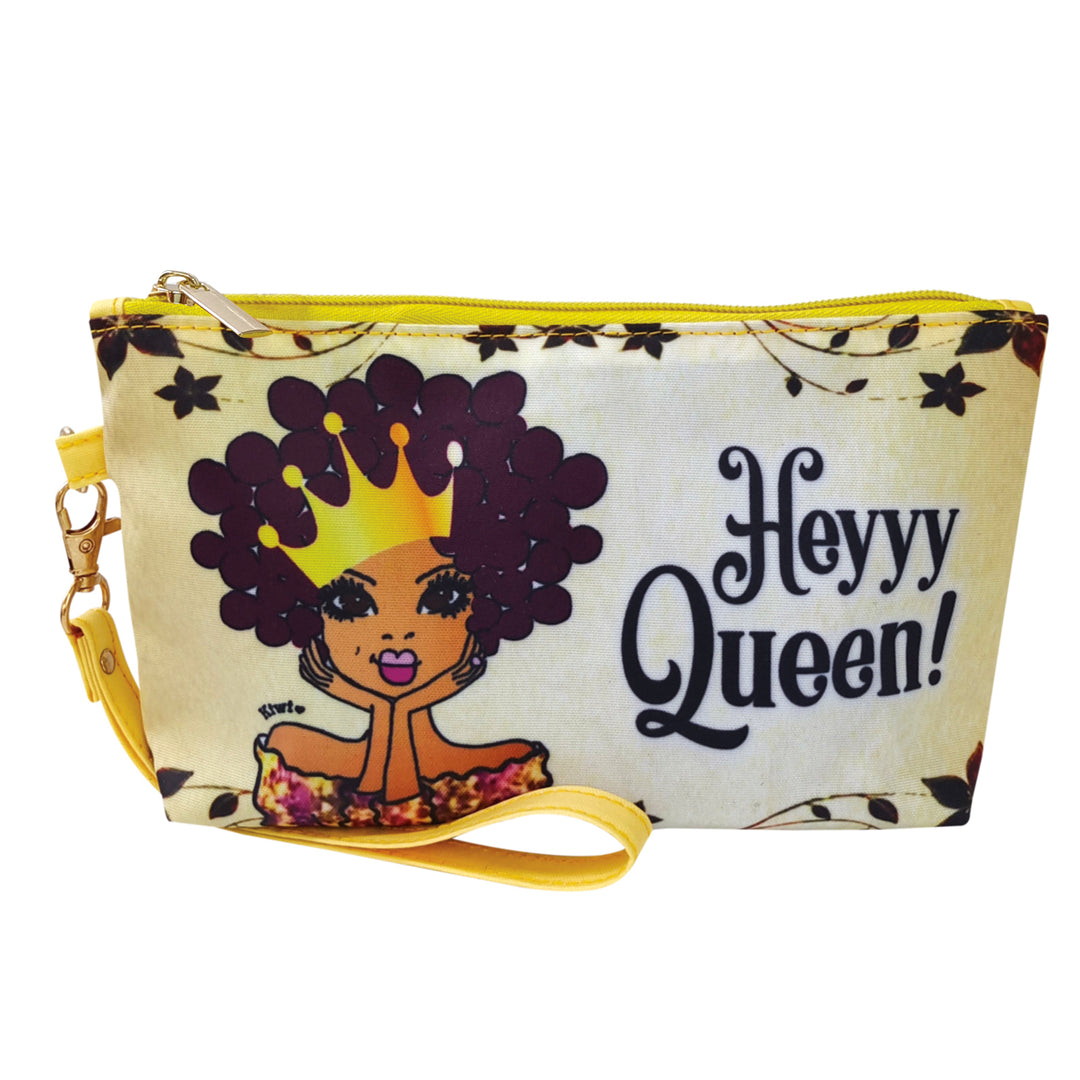 Heyyy Queen! Cosmetic Pouch by Kiwi McDowell
