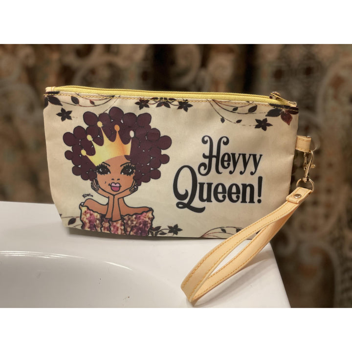 Heyyy Queen! Cosmetic Pouch by Kiwi McDowell